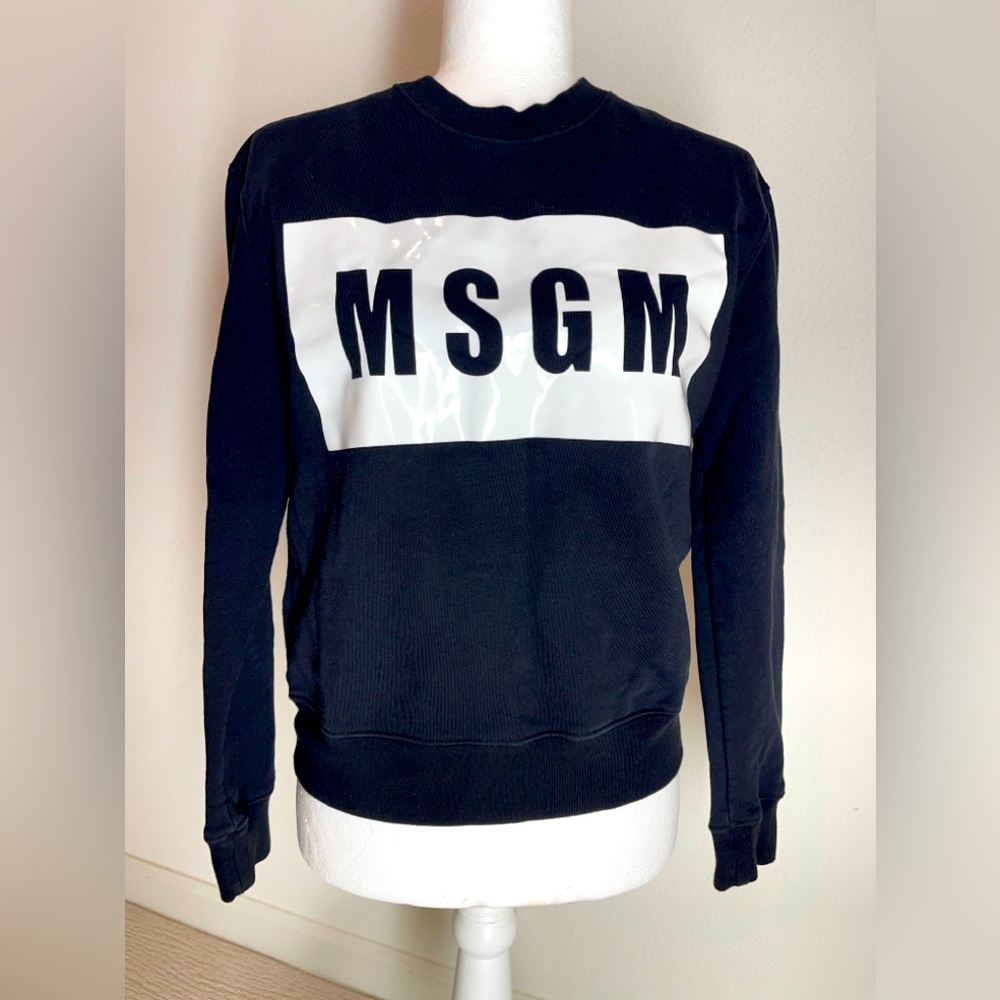 MSGM box logo Sweatshirt